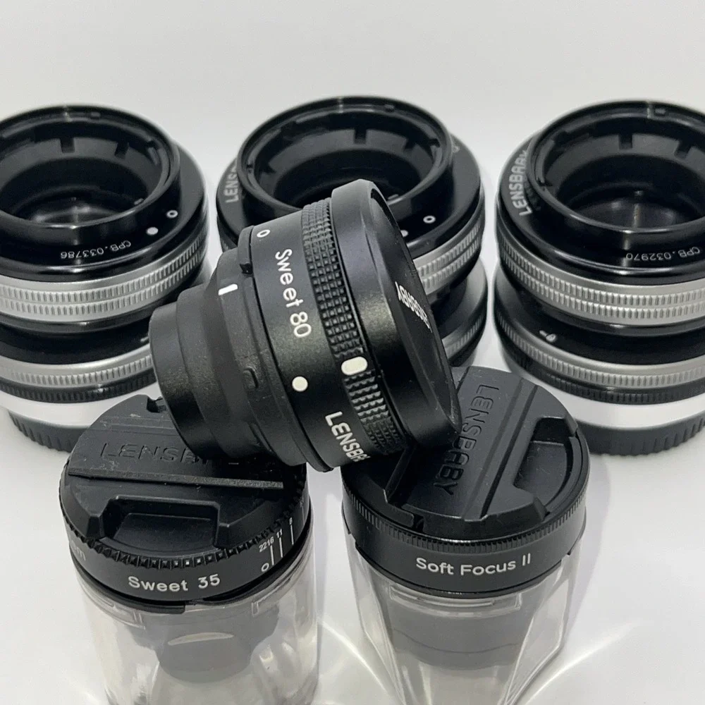 Lensbaby Swap Optic Set Sweet80 Sweet35 Soft‎ Focus2 Compsser Pro2 6 Piece Set